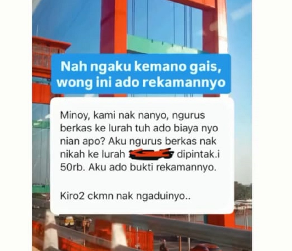 Dugaan Pungli Surat Nikah, Walikota Palembang: Dak Usa Maen-maen!