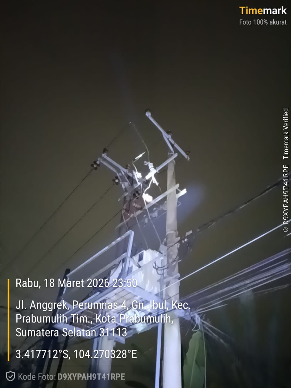 PT PLN (Persero) ULP Prabumulih PLN ULP Prabumulih Gerak Cepat Tangani Gangguan Jaringan di Penyulang Patimura