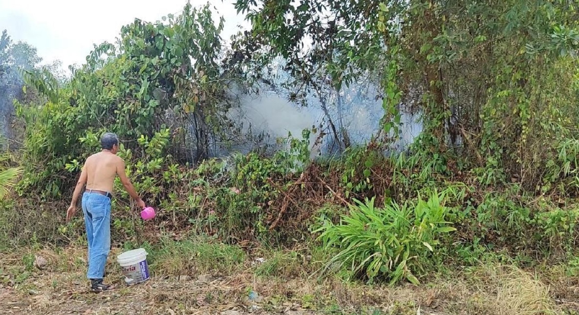 Waduh! ini Ke-3 Kalinya Lahan Kosong di Perumahan Citra Indah Residence Kembali Terbakar