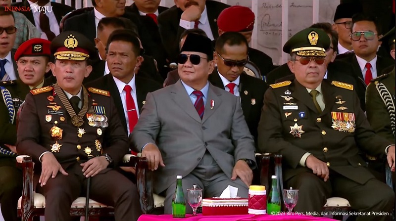 SBY dan Prabowo Duduk Bersebelahan di Perayaan HUT TNI Ke-78