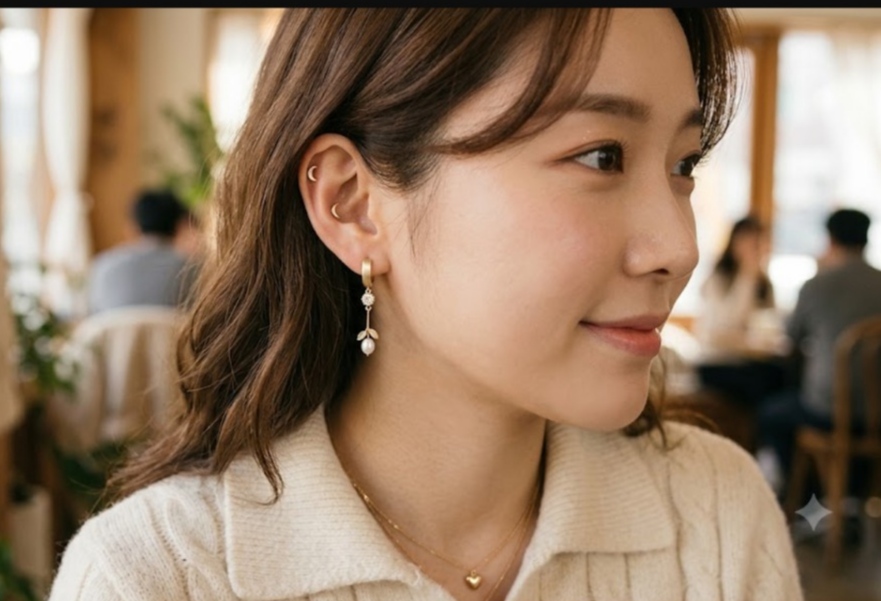 Inspirasi Model Anting Emas Bergaya Korea yang Simpel dan Elegan