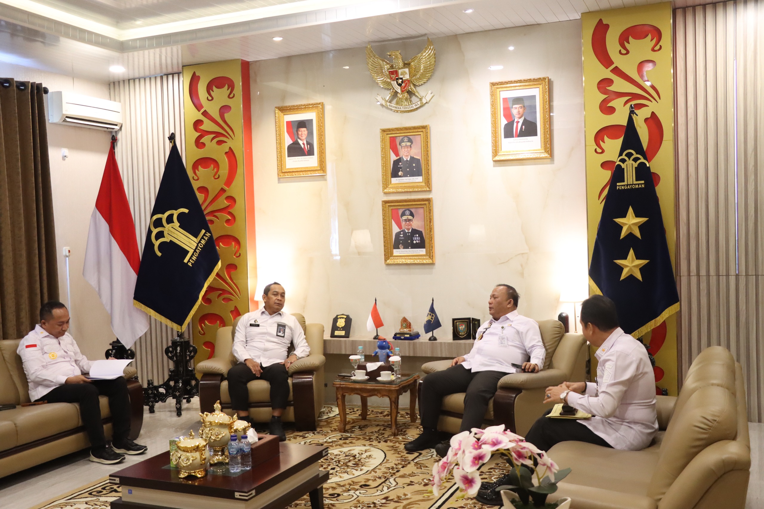 Perkuat Sinergi, Kakanwil Kemenkum Terima Audiensi Kakanwil Ditjenpas Sumsel