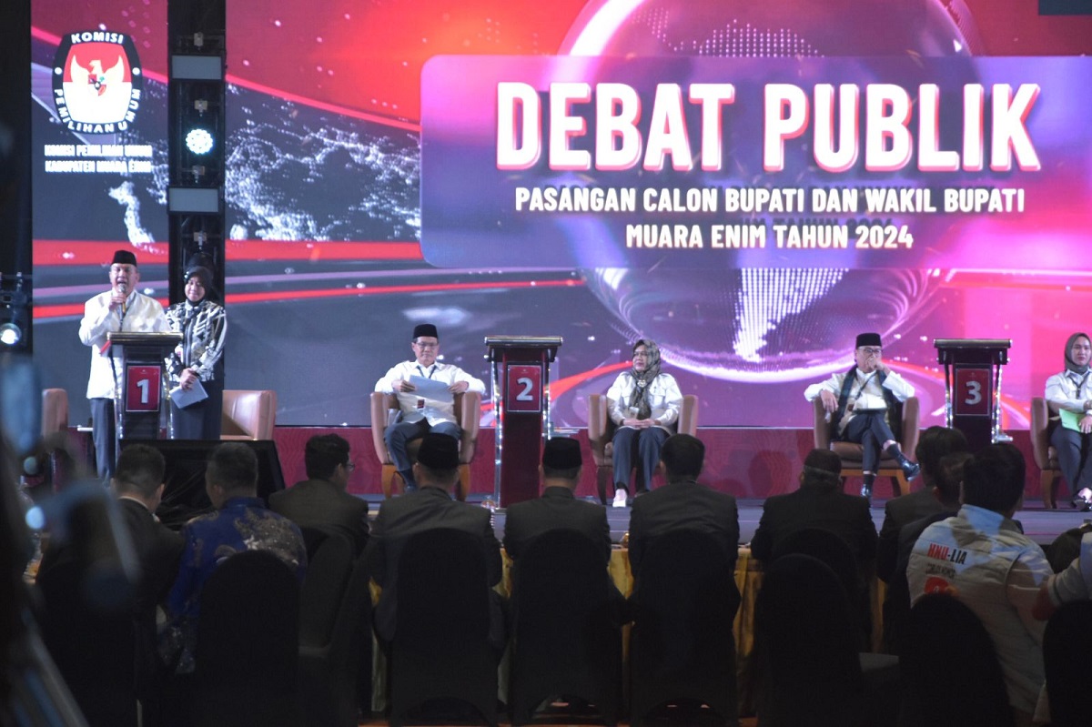  Beradu Visi Misi, Debat Terbuka Perdana Pilkada Muara Enim Berlangsung meriah dan Kondusif