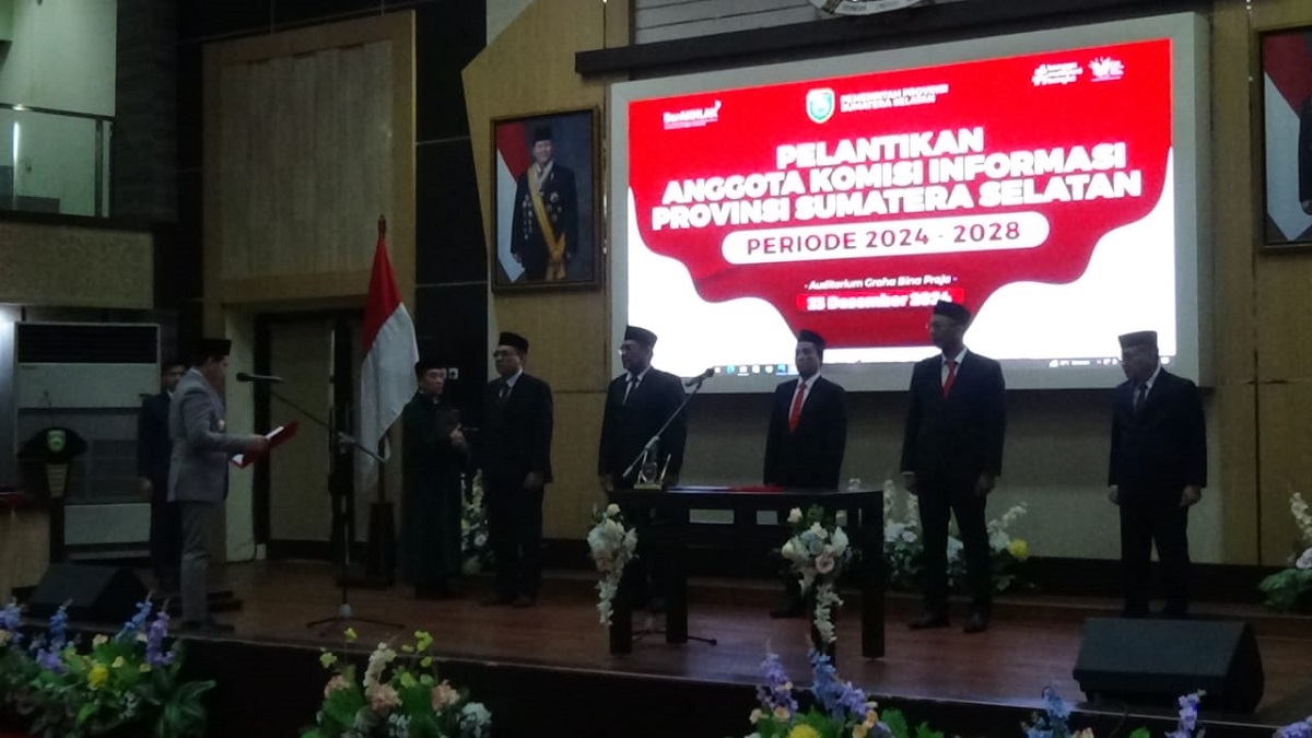  5 Anggota Komisi Informasi Provinsi Sumsel Resmi Dilantik