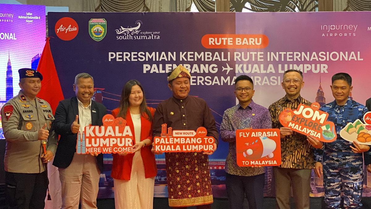 Gubernur Sumsel Resmikan Rute Penerbangan Internasional Palembang–Kuala Lumpur