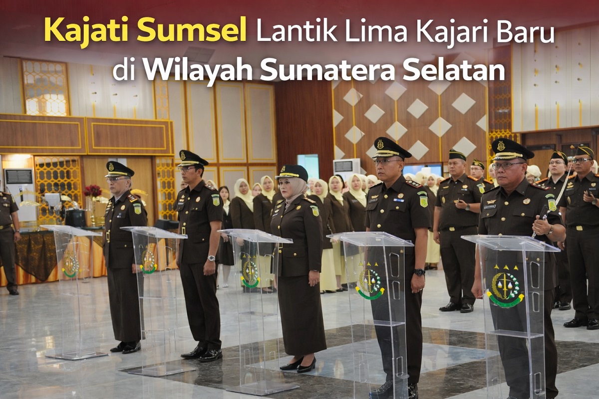 Kajati Sumsel Lantik Sejumlah Kepala Kejaksaan Negeri, Tekankan Profesionalisme dan Integritas
