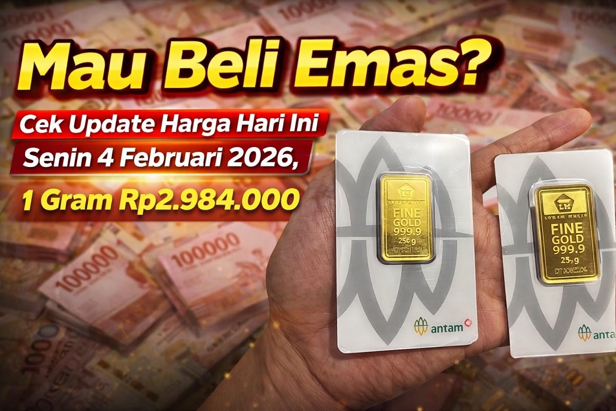 Mau Beli Emas? Cek Update Harga Hari Ini Senin 4 Februari 2026, 1 Gram Rp2.984.000