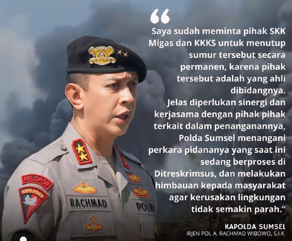  Sumur Minyak Kembali Terbakar, Kapolda Minta SKK Migas Lakukan Penutupan