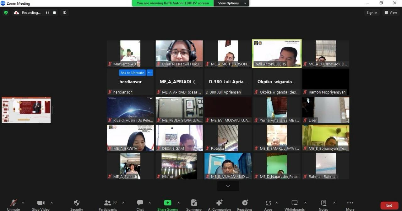Pelatihan Paralegal di Sumsel Resmi Dimulai, 6.687 Peserta Ikuti Program Bersertifikat Nasional