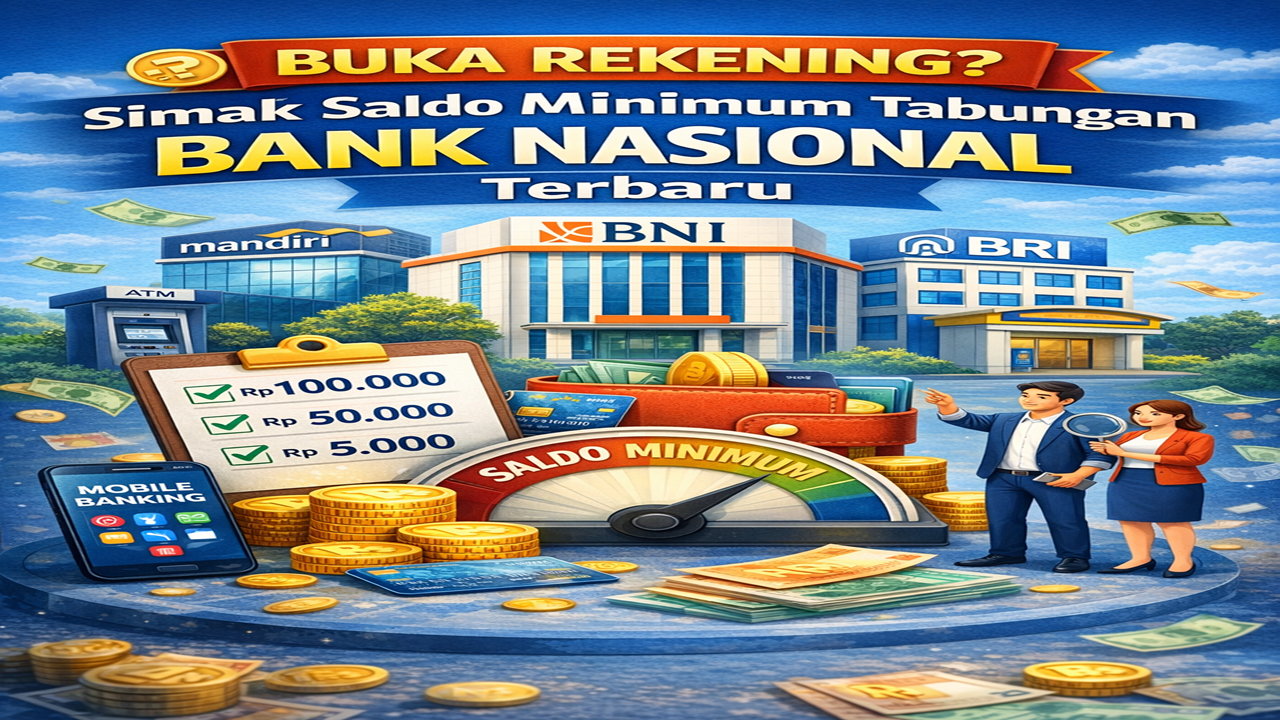 Buka Rekening? Simak Saldo Minimum Tabungan Bank Nasional Terbaru