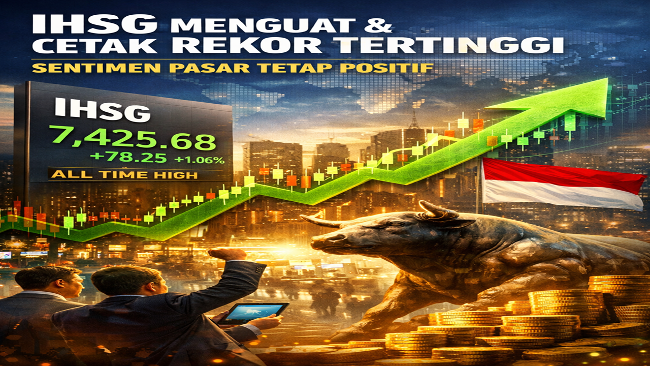 IHSG Menguat dan Cetak Rekor Tertinggi, Sentimen Pasar Tetap Positif