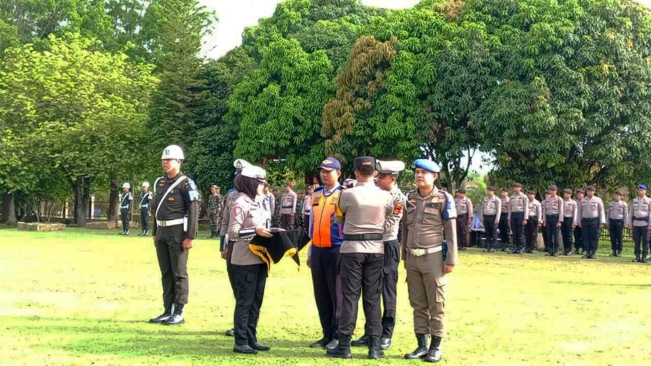 40 Personel Polres Banyuasin Laksanakan Operasi Zebra Musi 2024