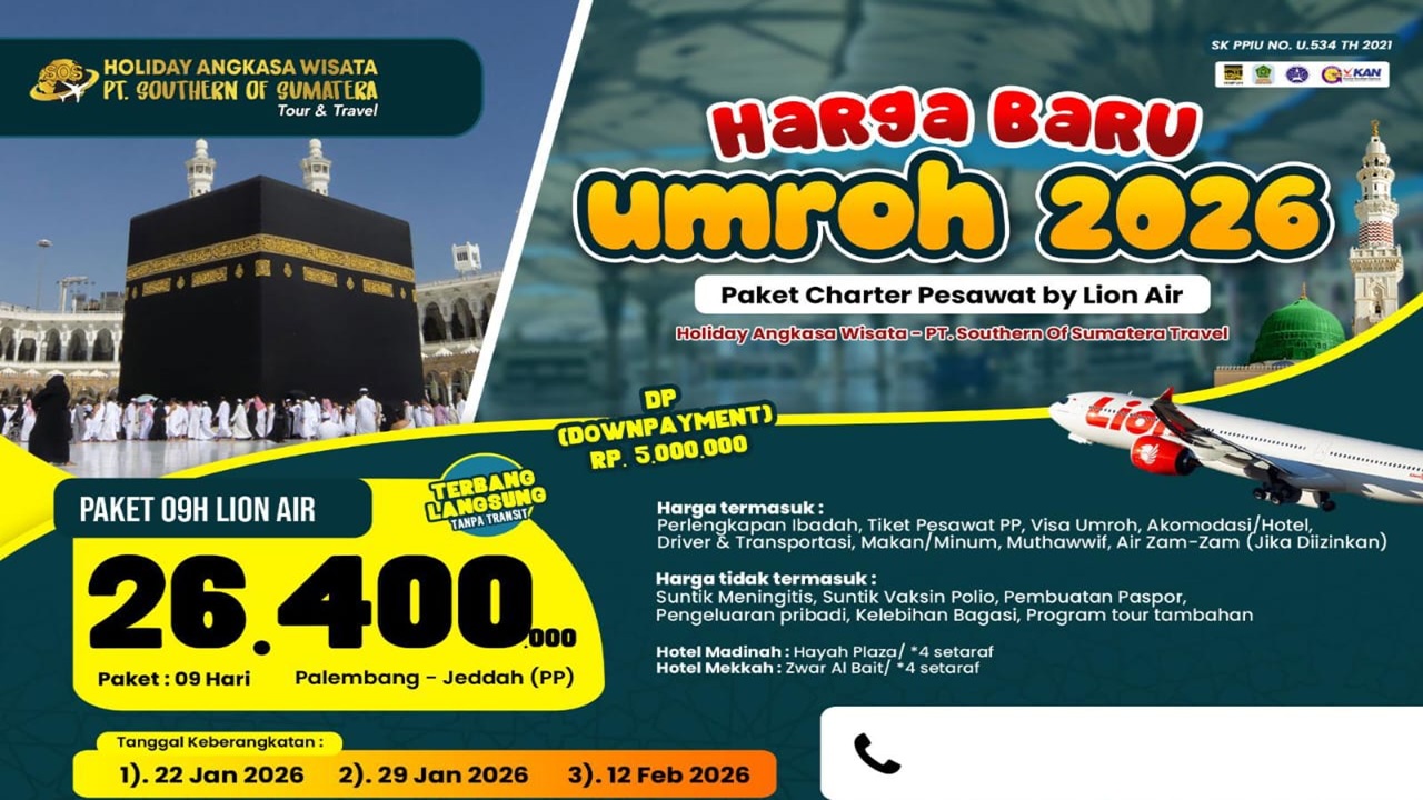 Harga Update Terbaru Umrah Musim 1447 H, Holiday Angkasa Wisata Tawarkan Paket Hemat 