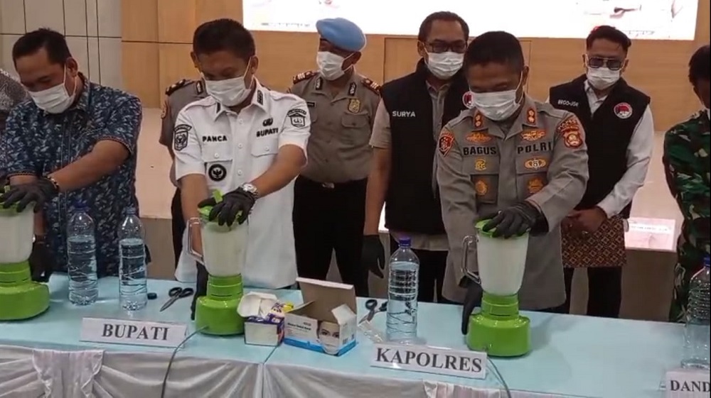 Selamatkan 20.000 Jiwa,  4,2 Kilogram Sabu Dimusnahkan dengan Cara Diblender