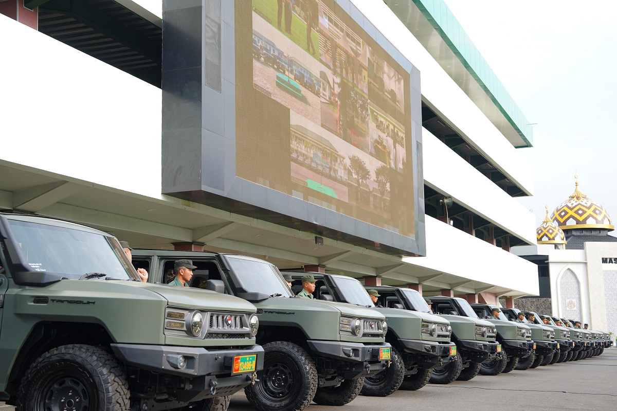 Kodam II/Swj Kini Miliki 43 Jip Maung MV 3 Bantuan Dari Kemhan