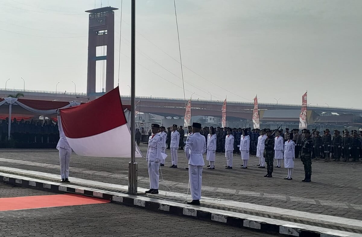 Upacara HUT Ke-79 Kemerdekaan RI di Benteng Kuto Besak Palembang Berlangsung Khidmat