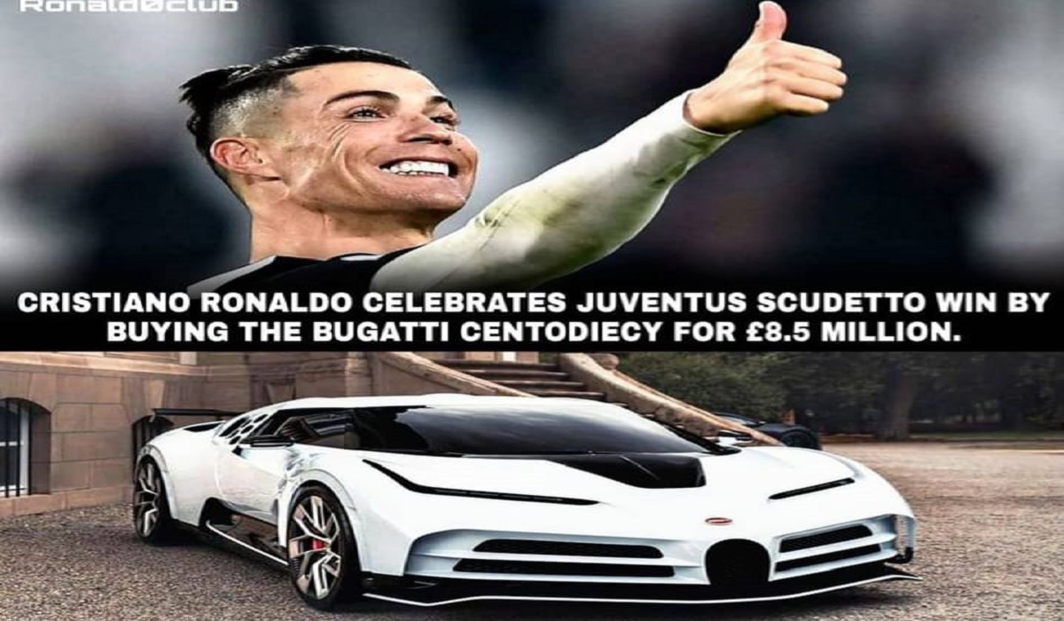 Mobil Ini Hanya Ada 10 Biji di Dunia ! Ronaldo Salah Satu Yang Punya Bugatti Centodieci