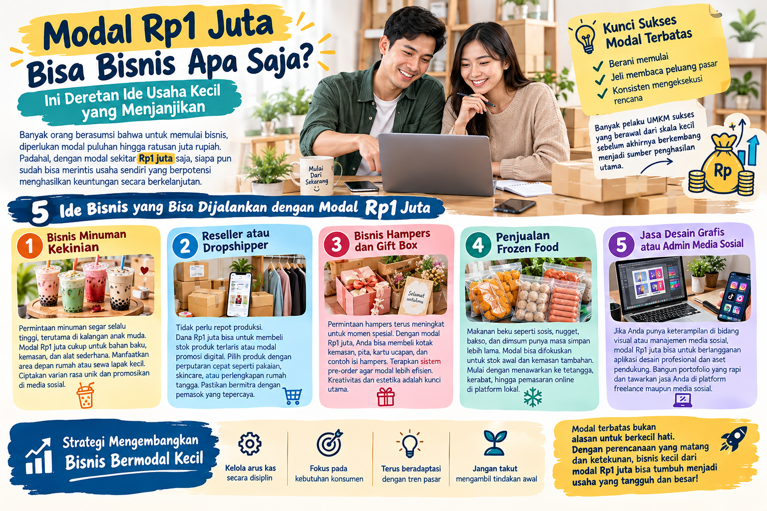 Modal Rp1 Juta Bisa Bisnis Apa Saja? Ini Deretan Ide Usaha Kecil yang Menjanjikan