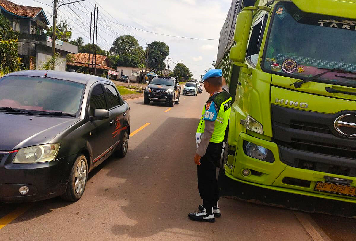 Amankan Situasi Arus Balik Idulfitri 1445 Hijriah di Jalintim, Polres Muba Terjunkan 152 Personel