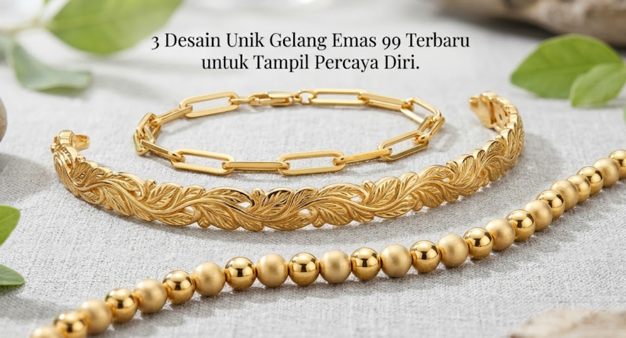 3 Model Gelang Emas 99 Terbaru yang Unik, Desain Modern untuk Tampil Percaya Diri