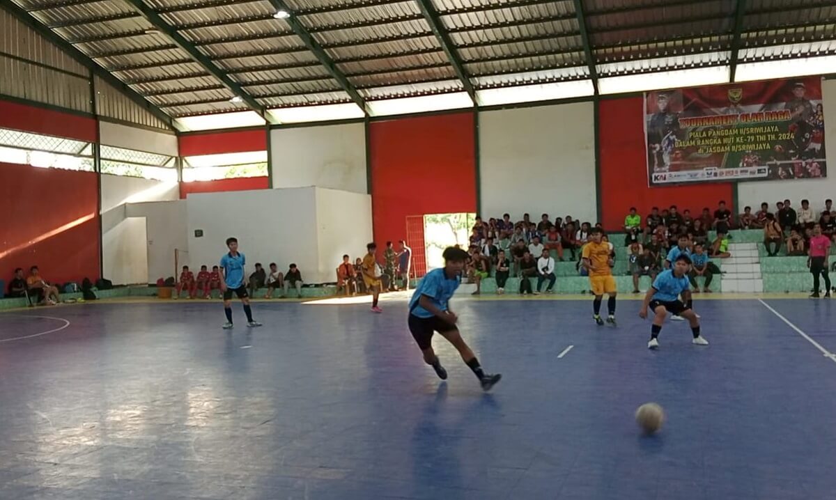 Pesta Gol, Polsri B Pulangkan UPGRI B dan Melaju ke Final Turnamen Futsal Piala Pangdam II Sriwijaya