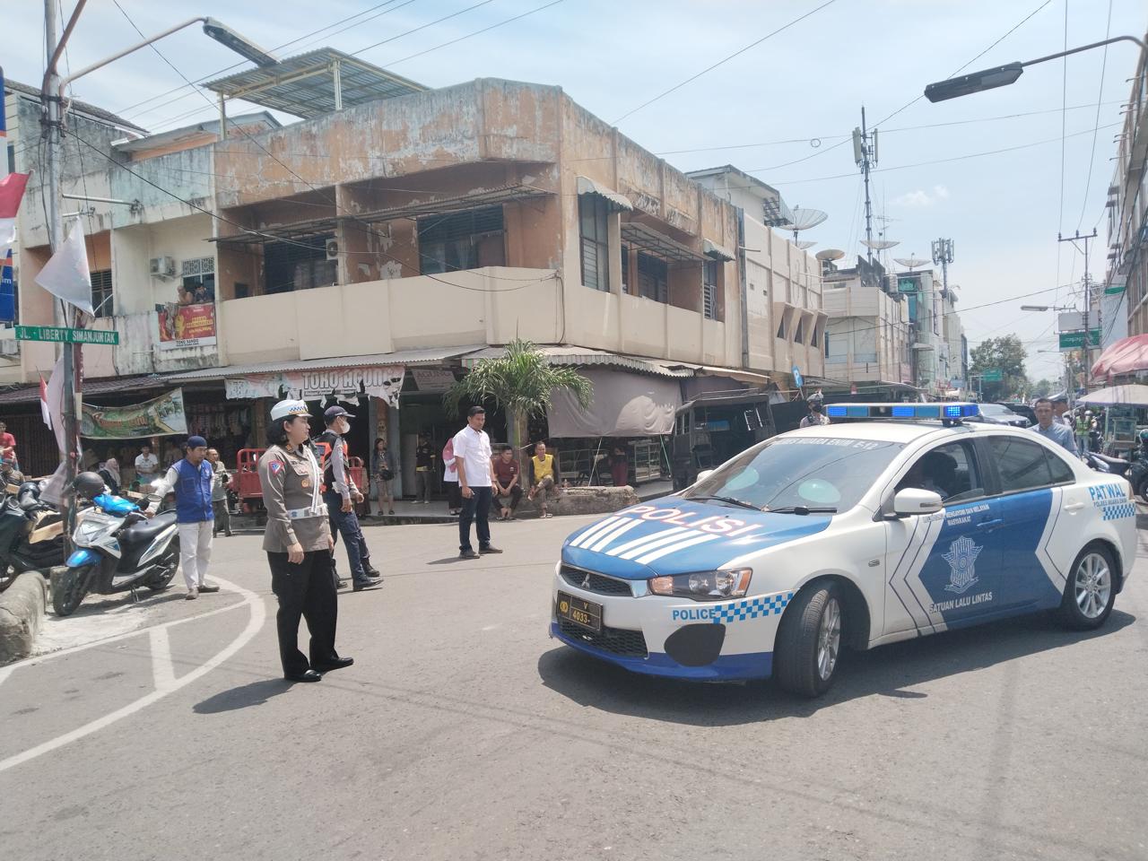 Satgas Kamseltibcarlantas Gelar Patroli di Kota Muara Enim