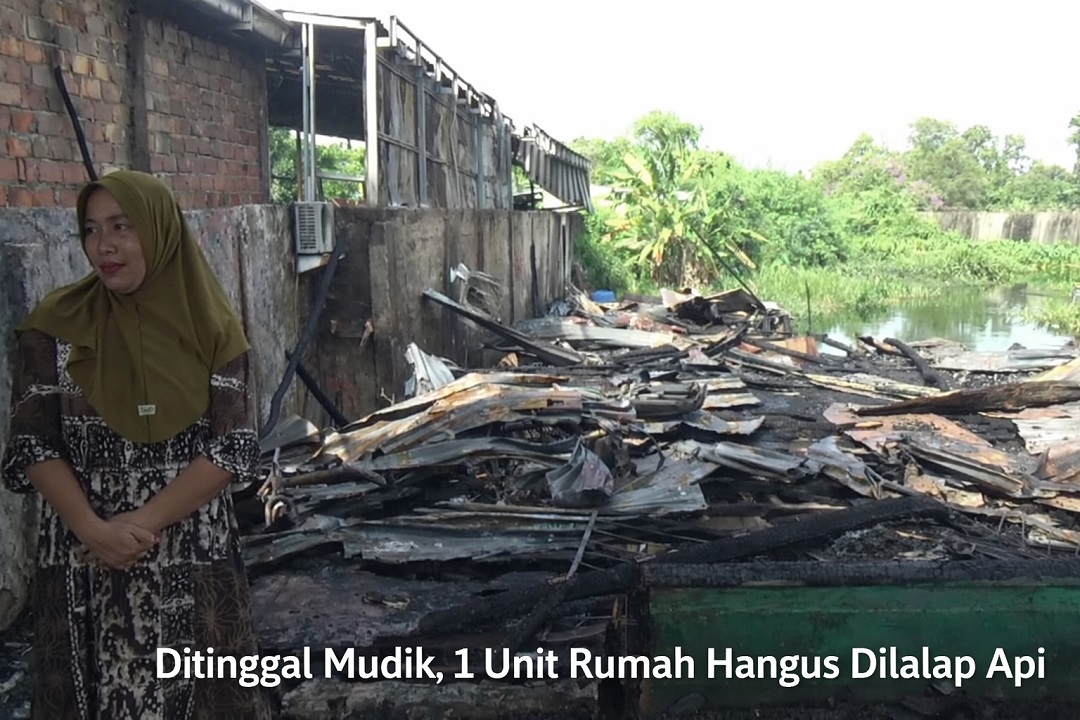 Ditinggal Mudik, Rumah Kayu di Karya Jaya Kertapati Palembang Hangus Terbakar
