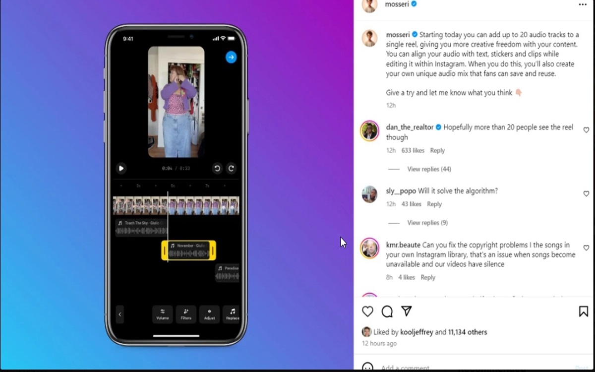 Instagram kIni Memungkinkan Pengguna Menambahkan 20 Lagu ke Dalam Satu Reel