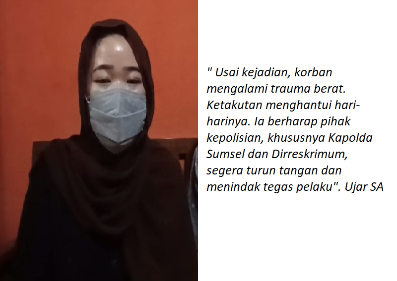 Dianiaya Mantan, SA Lapor Polda Sumsel