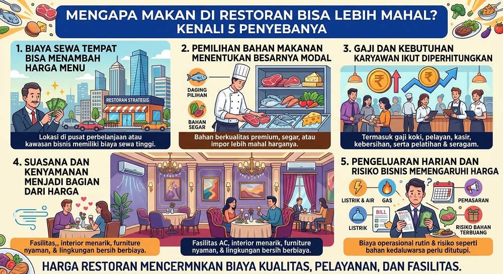 Mengapa Makan di Restoran Bisa Lebih Mahal? Kenali 5 Penyebabnya