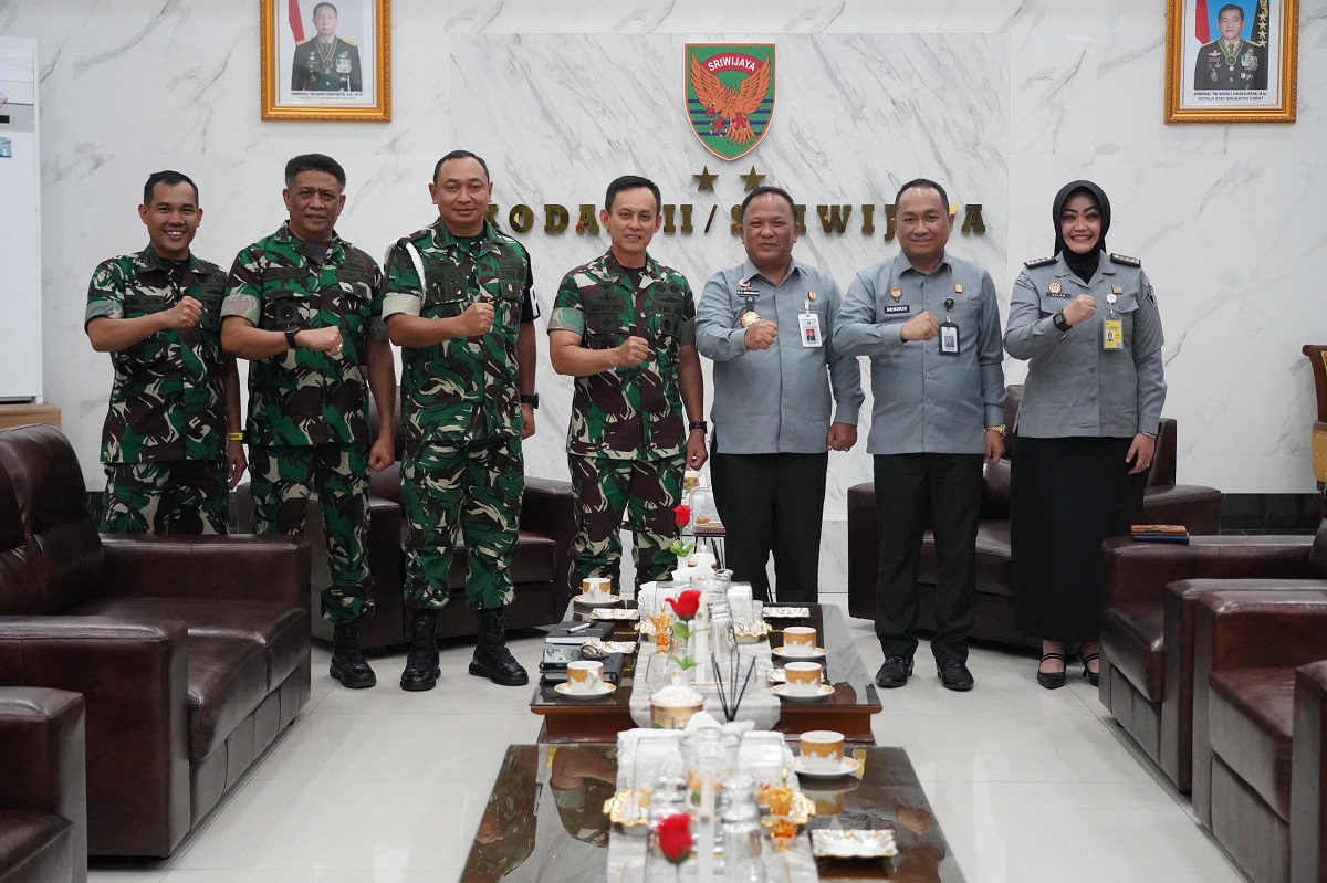 Kemenkum Sumsel dan Kodam II/Sriwijaya Sepakat Tingkatkan Kerja Sama Bidang Hukum