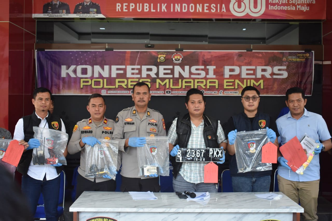 Sempat Buron Lebih Satu Tahun Pelaku Pembunuhan di ringkus Satreskrim Polres Muara Enim 