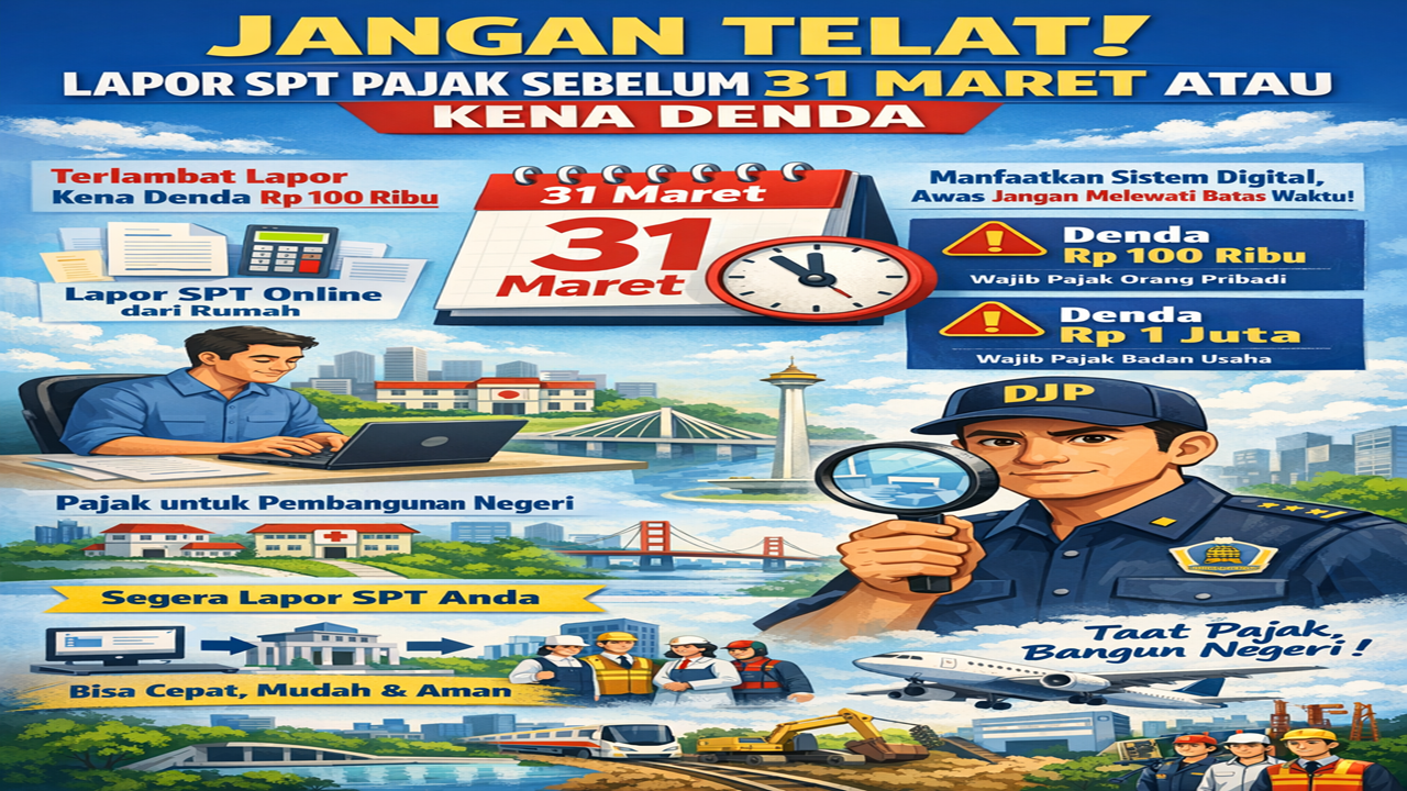 Jangan Telat, Lapor SPT Pajak Sebelum 31 Maret atau Kena Denda