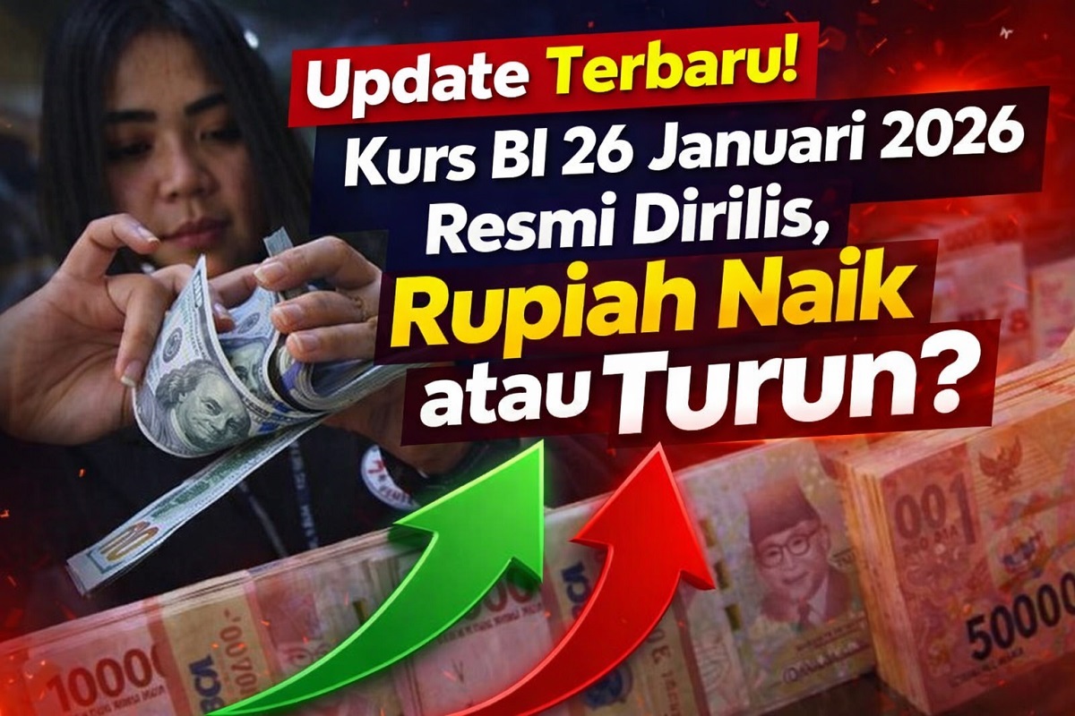 Update Terbaru! Kurs BI 26 Januari 2026 Resmi Dirilis, Rupiah Naik atau Turun?