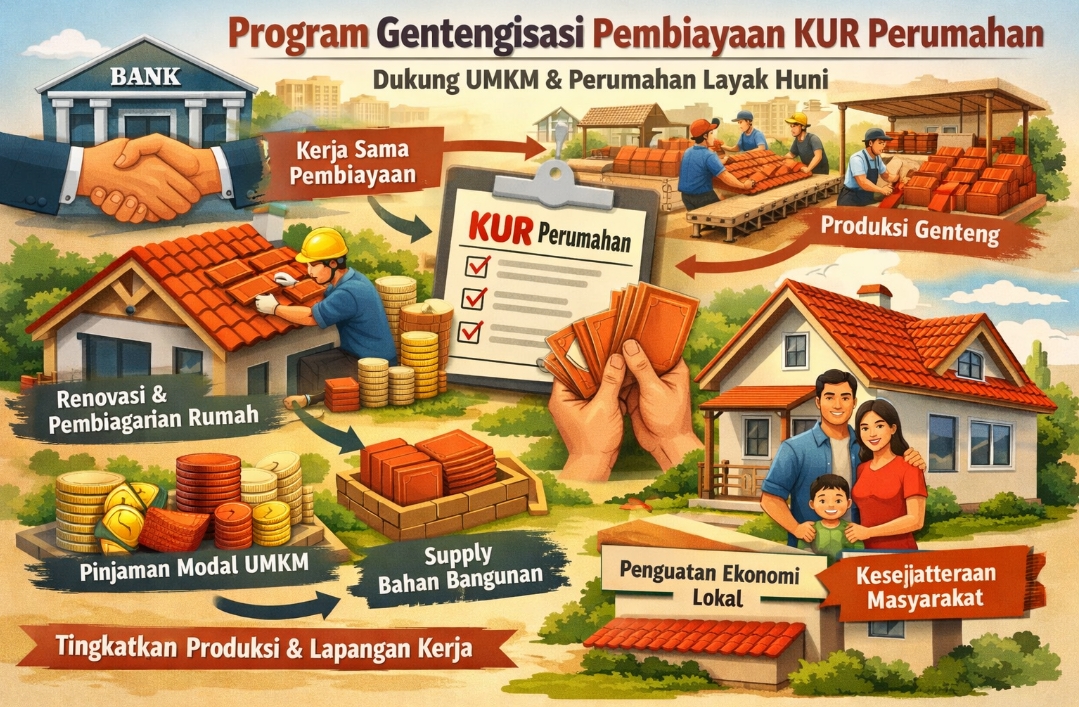 Pembiayaan KUR Perumahan Didorong untuk Sukseskan Gentengisasi