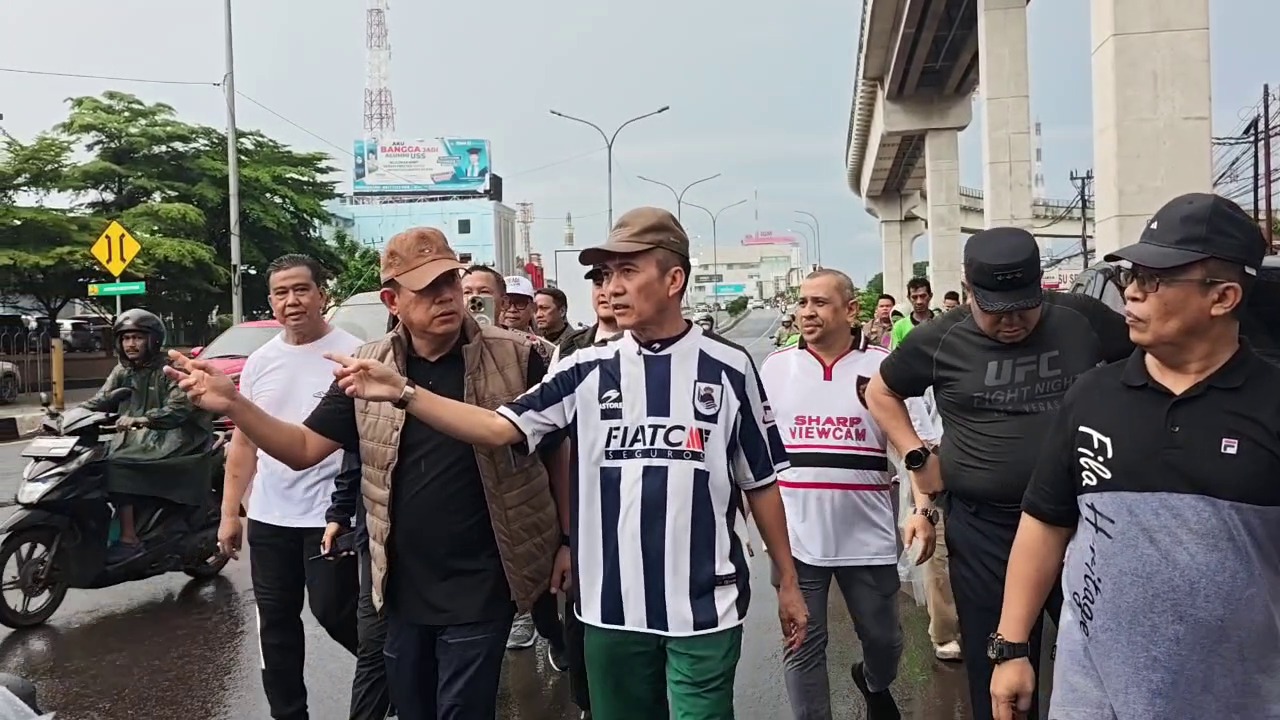 Ratu Dewa Keliling Tinjau Infrastruktur Kota Palembang