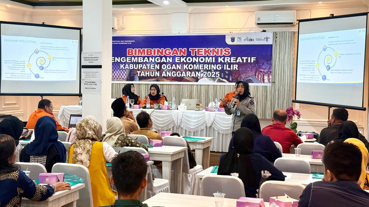 Perkuat Ekonomi Kreatif Daerah, Kanwil Kemenkum Sumsel Dampingi UMKM OKI Lindungi Merek dan Hak Cipta
