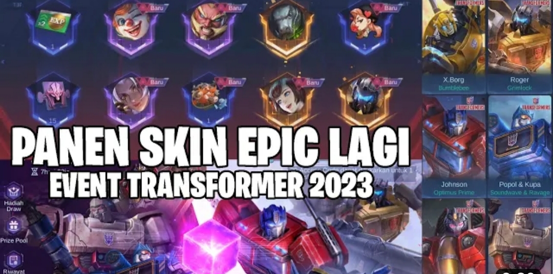 Hadir Kembali Event Mobile Legends X Transformers 2023, Siap-siap Panen Skin Lagi