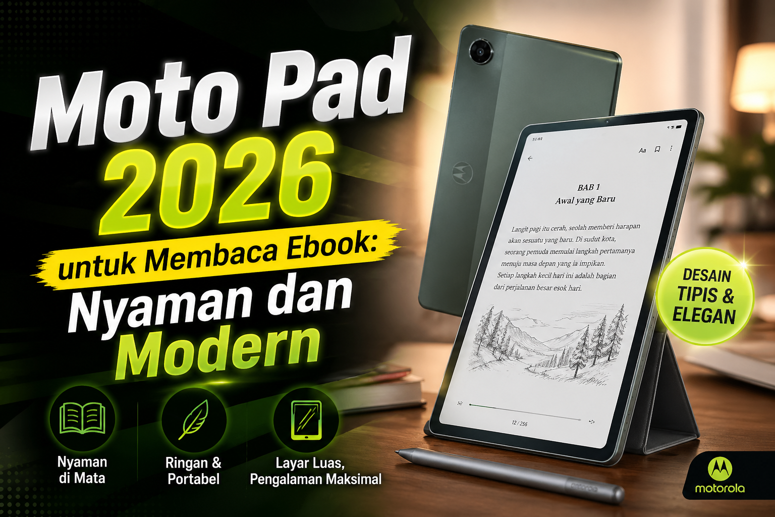 Moto Pad 2026 untuk Membaca Ebook: Nyaman dan Modern