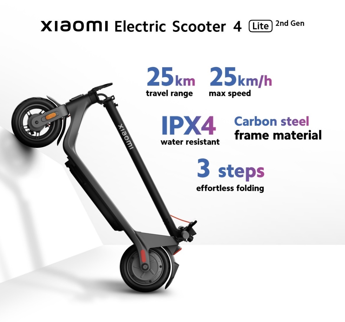 Maksimalkan Petualanganmu dengan Xiaomi Electric Scooter 4 Lite 2nd Gen: Performa Tinggi dengan Desain Praktis