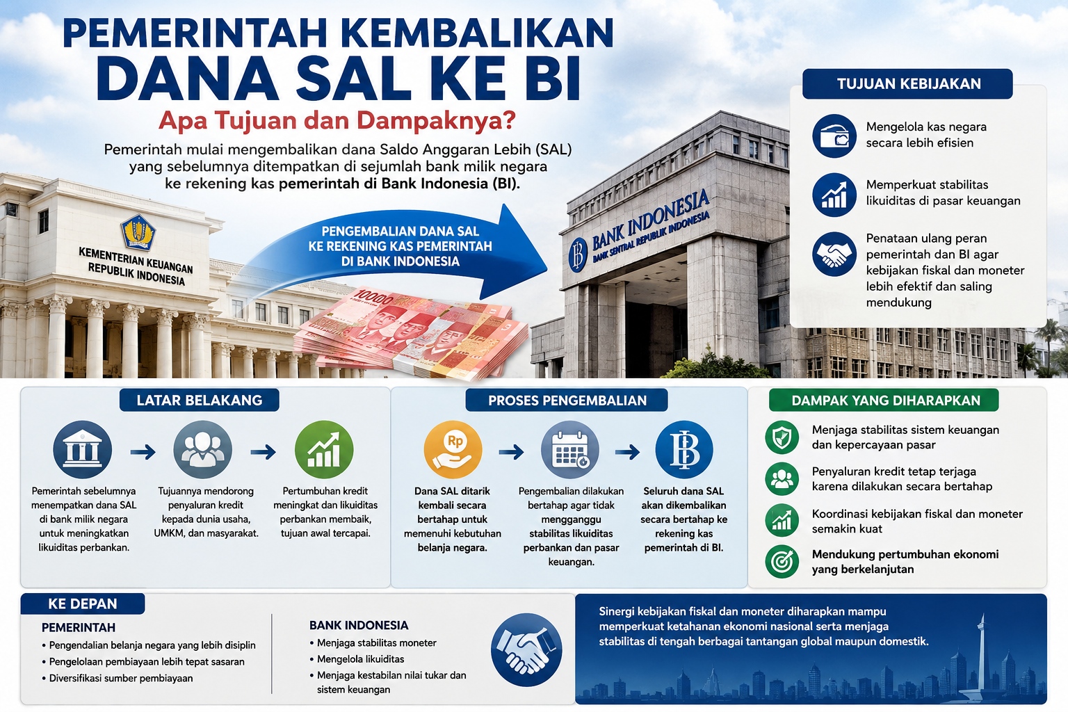 Pemerintah Kembalikan Dana SAL ke BI, Apa Tujuan dan Dampaknya?