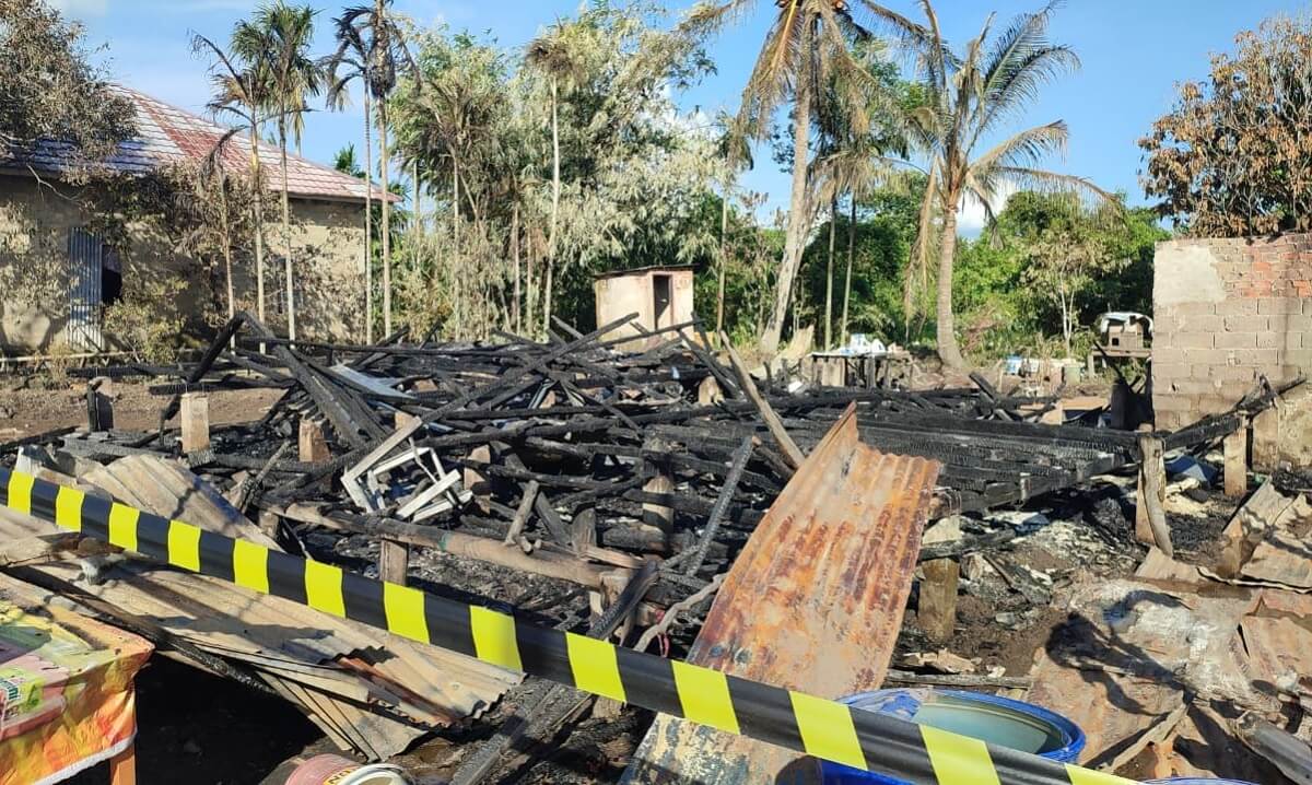 2 Rumah Panggung Kayu di Kecamatan Sako Kota Palembang Hangus Terbakar, Diduga Korsleting Listrik