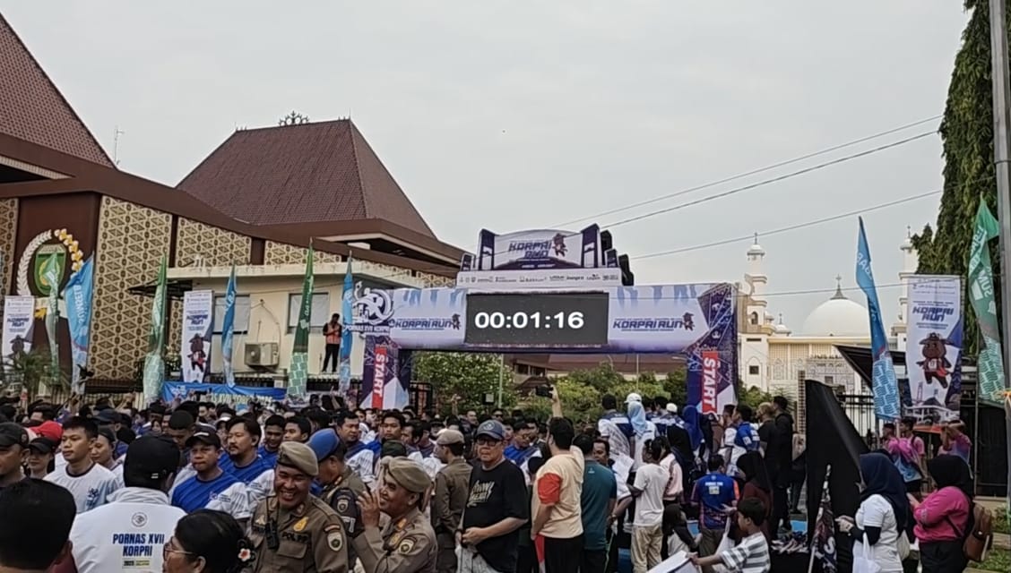 Ribuan Peserta Antusias Meriahkan Korpri Run di Ajang Pornas Korpri 2025 Palembang