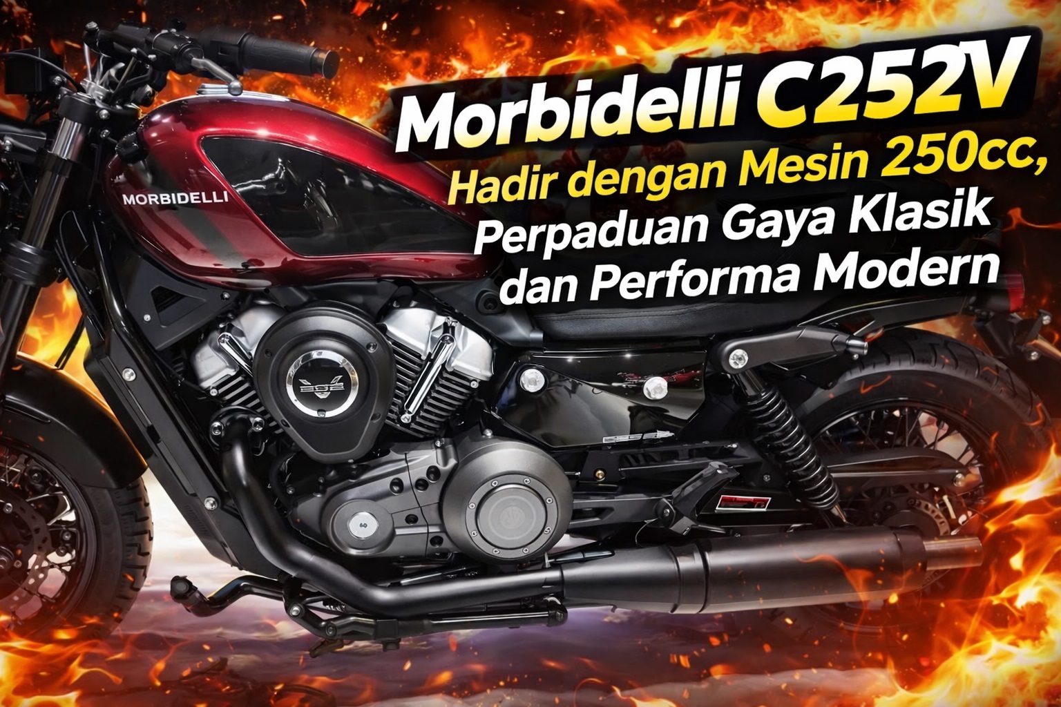 Morbidelli C252V Hadir dengan Mesin 250cc, Perpaduan Gaya Klasik dan Performa Modern