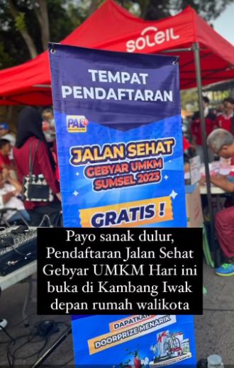Hari Ini, PALTV Buka Pendaftaran Jalan Sehat Gebyar UMKM di Kambang Iwak Depan Rumdis Walikota Palembang
