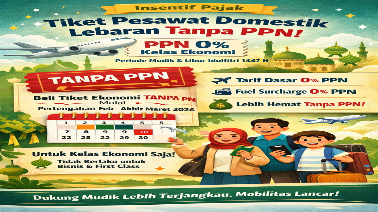 Insentif Pajak, Tiket Pesawat Domestik Lebaran Tanpa PPN