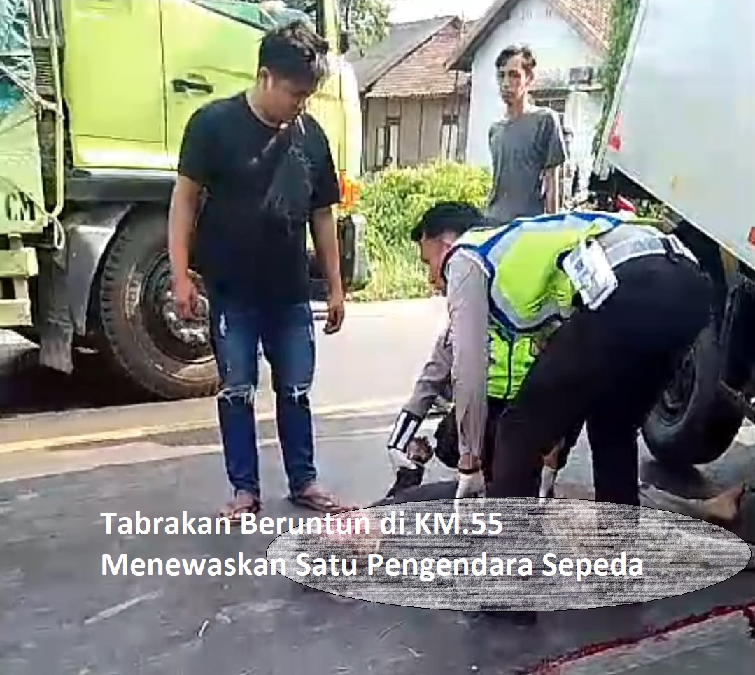 Tabrakan Beruntun di KM.55 Menewaskan Satu Pengendara Sepeda Motor