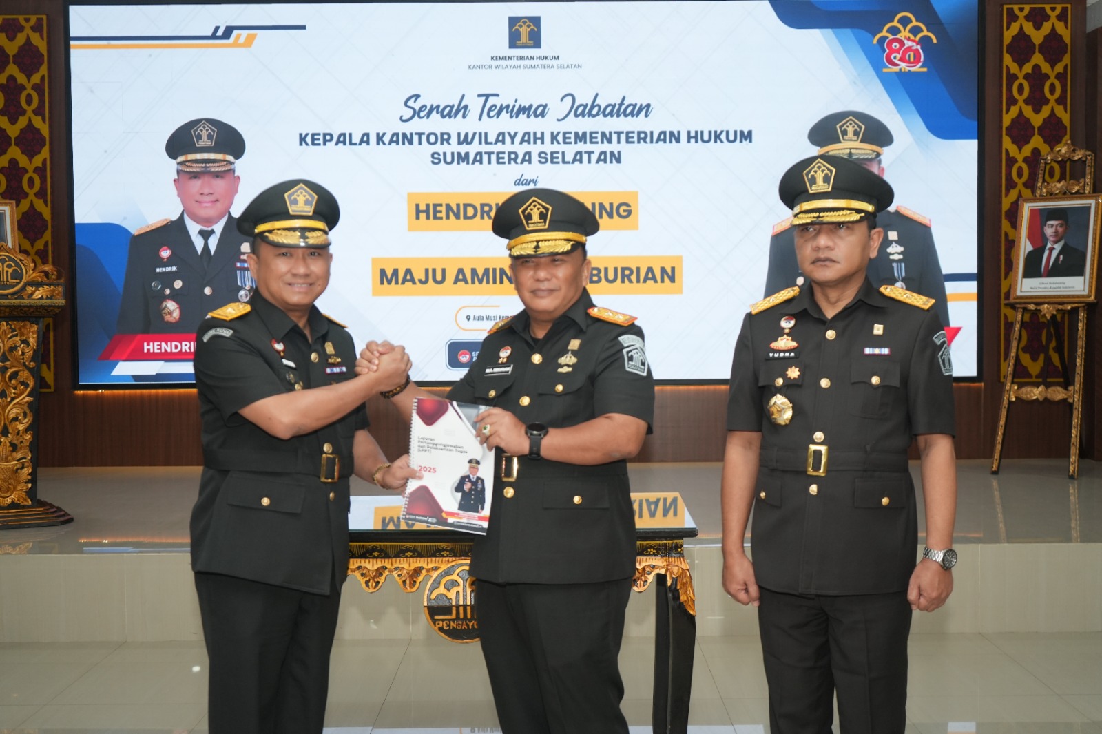 Estafet Kepemimpinan Kemenkum Sumsel: Maju Amintas Siburian Siap Bawa Semangat Baru