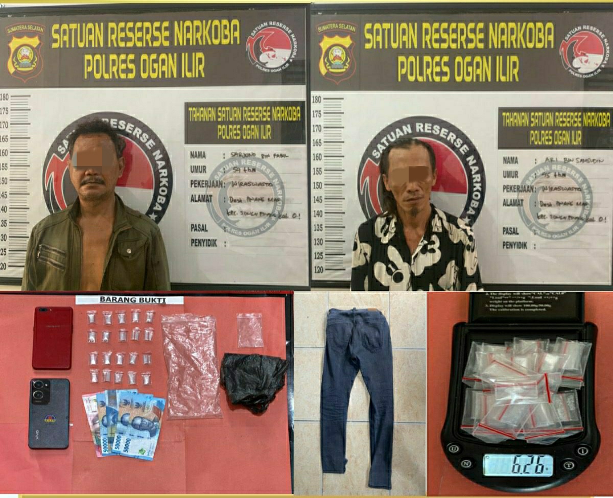 Dua Bandar Beserta Barang Bukti 20 Paket Sabu Diamankan Polisi