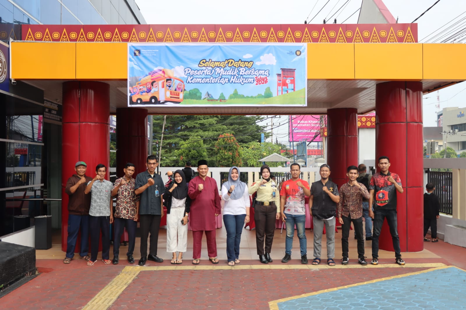 Kemenkum Sumsel Sambut Hangat Peserta Mudik Bersama Kementerian Hukum 2026